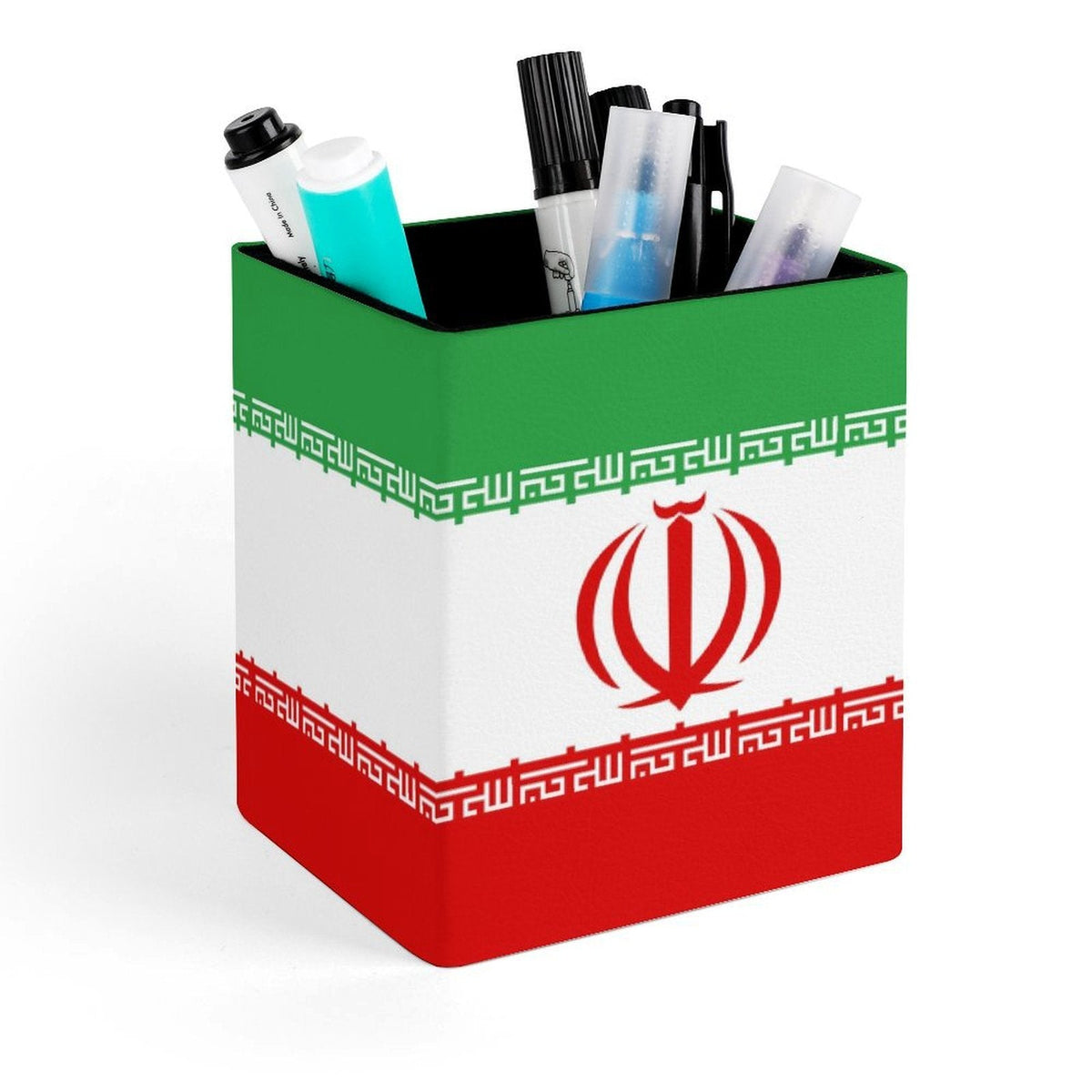 Iran Flag Square Pen Holder - Conscious Apparel Store