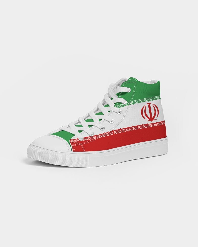 Iran Flag Women's Hightop Canvas Shoe - Conscious Apparel Store