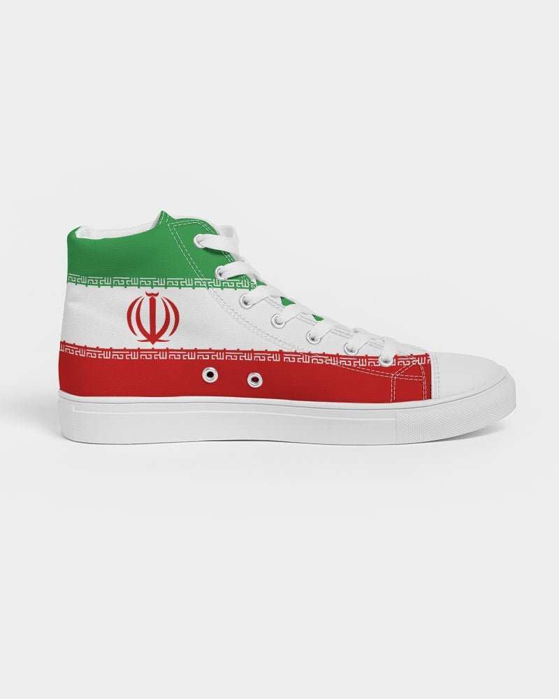 Iran Flag Women's Hightop Canvas Shoe - Conscious Apparel Store