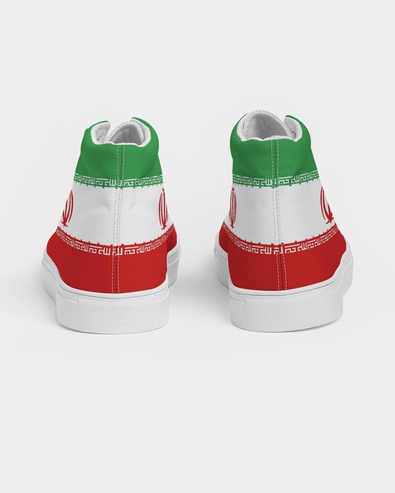 Iran Flag Women's Hightop Canvas Shoe - Conscious Apparel Store