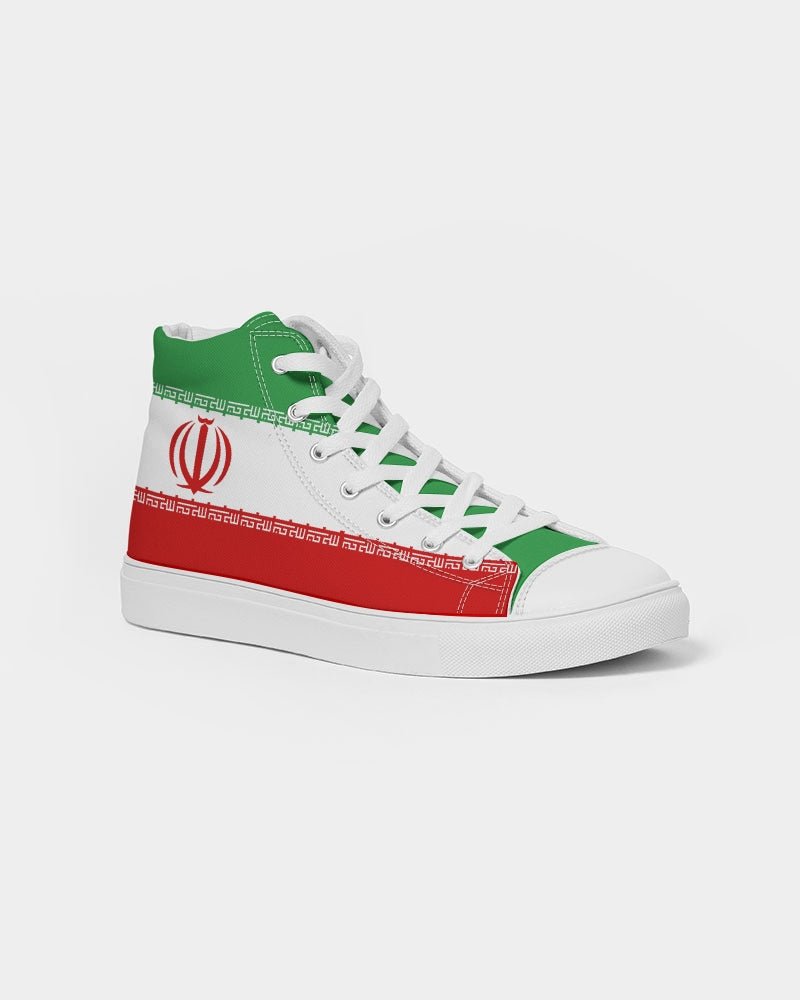 Iran Flag Women's Hightop Canvas Shoe - Conscious Apparel Store