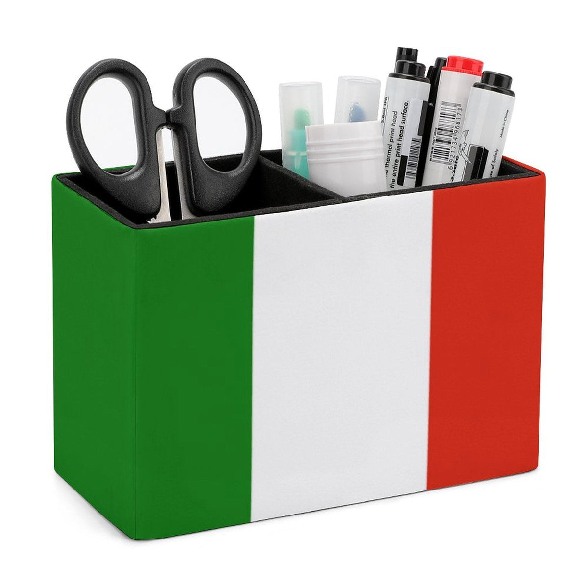 Italy Flag Leather Pen Holder - Conscious Apparel Store