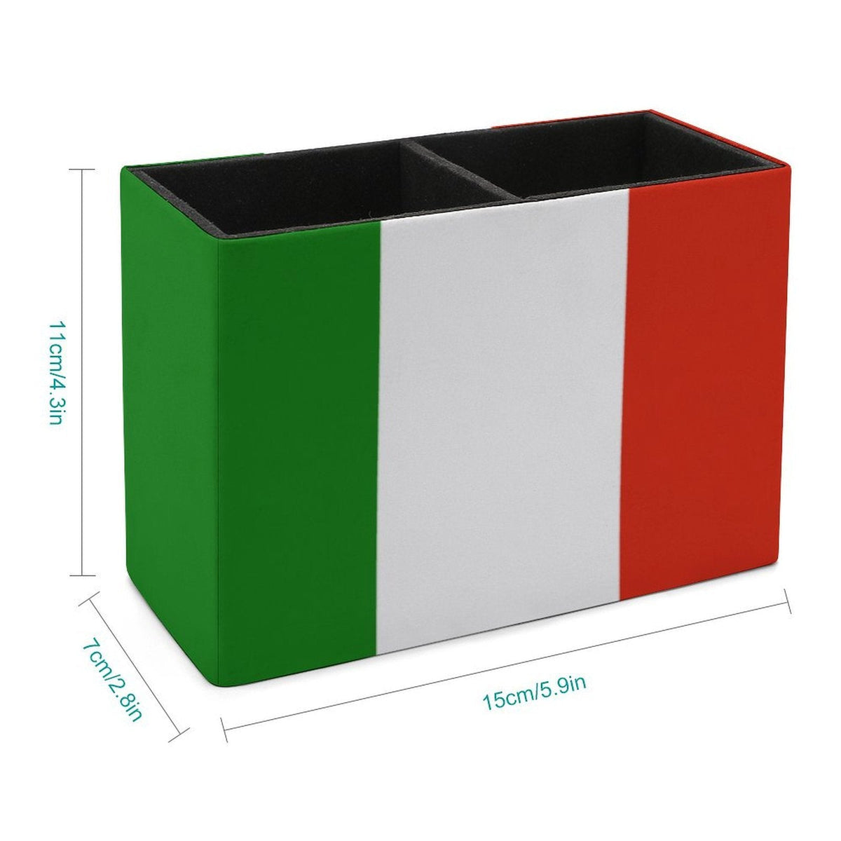 Italy Flag Leather Pen Holder - Conscious Apparel Store