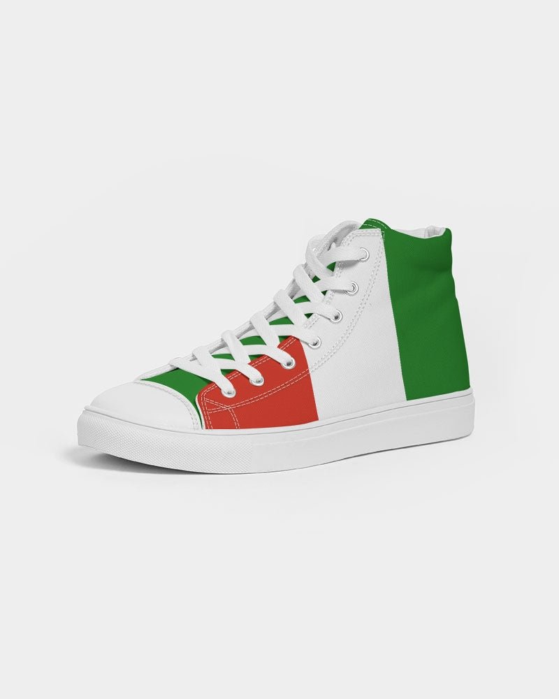 Italy Flag Men's Hightop Canvas Shoe - Conscious Apparel Store