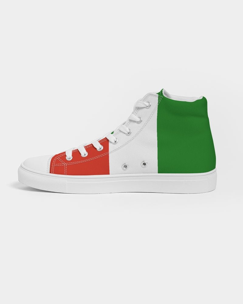 Italy Flag Men's Hightop Canvas Shoe - Conscious Apparel Store