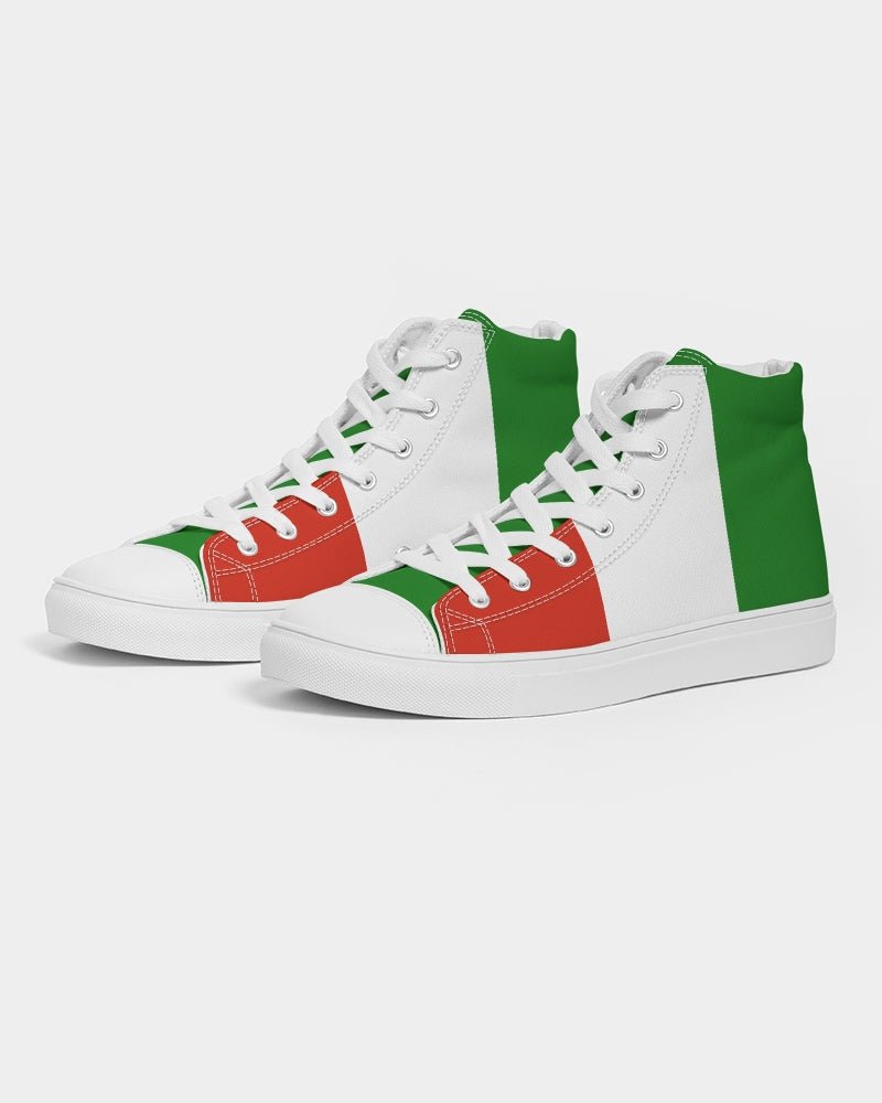 Italy Flag Men's Hightop Canvas Shoe - Conscious Apparel Store