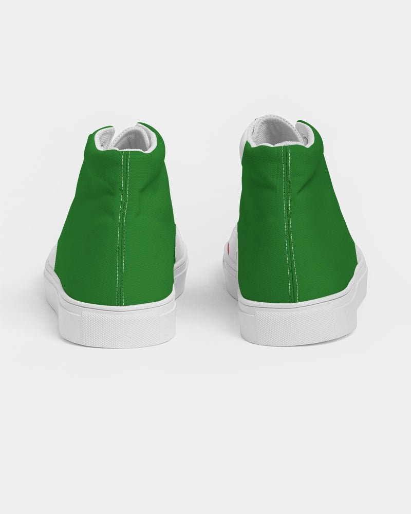Italy Flag Men's Hightop Canvas Shoe - Conscious Apparel Store