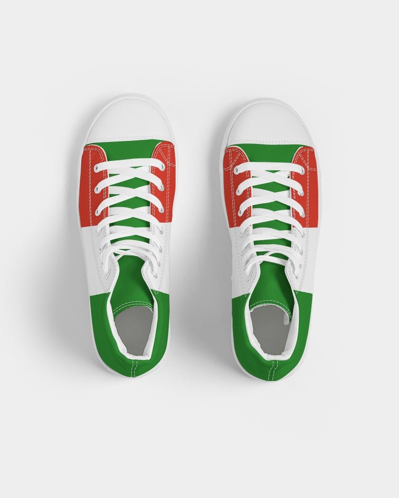 Italy Flag Men's Hightop Canvas Shoe - Conscious Apparel Store