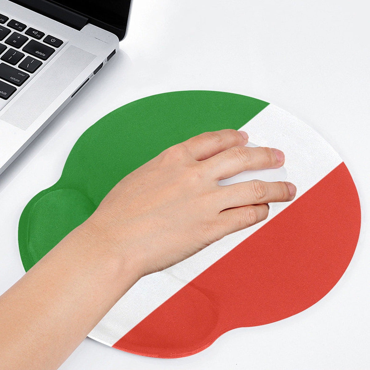 Italy Flag Mouse Pad with Wrist Rest Support - Conscious Apparel Store