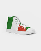 Italy Flag Women's Hightop Canvas Shoe - Conscious Apparel Store