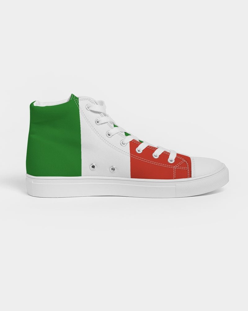 Italy Flag Women's Hightop Canvas Shoe - Conscious Apparel Store