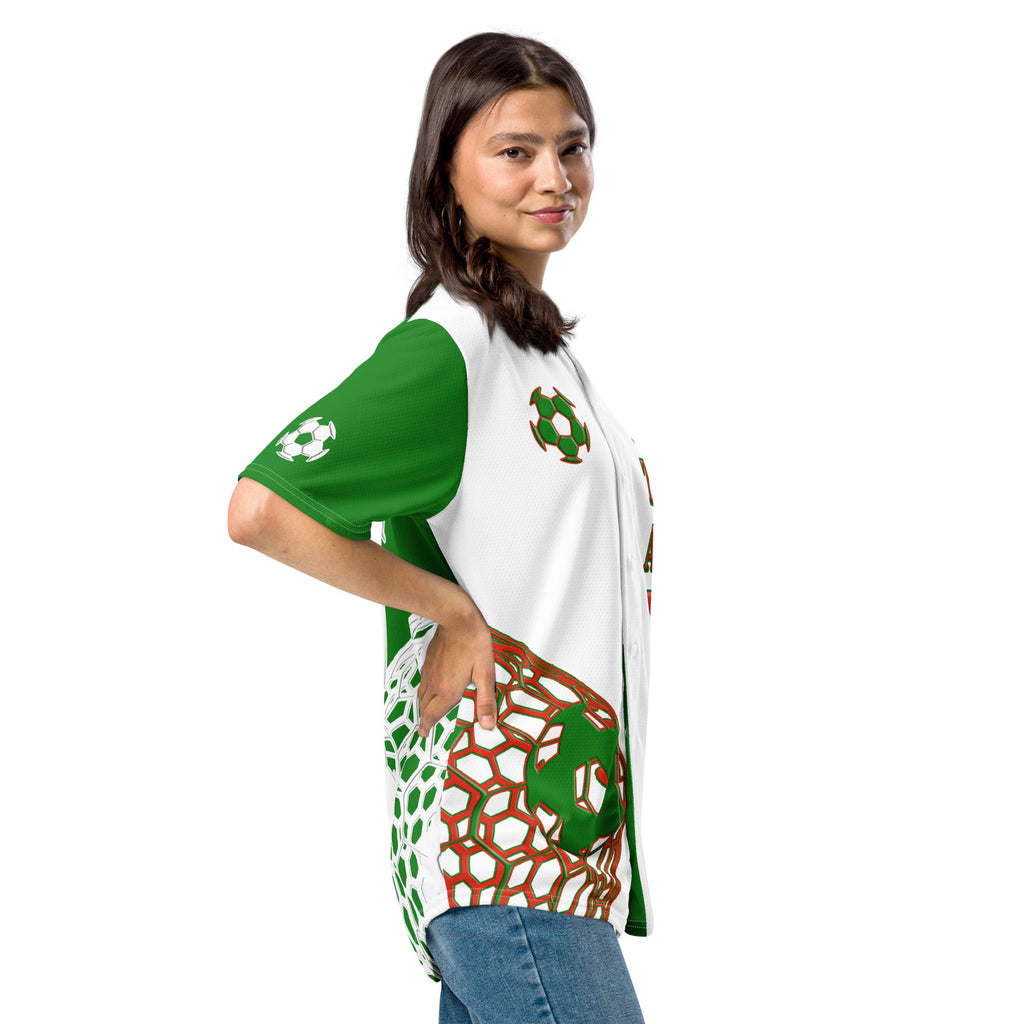 Italy Football Themed Button-Down Sport Jersey - Conscious Apparel Store