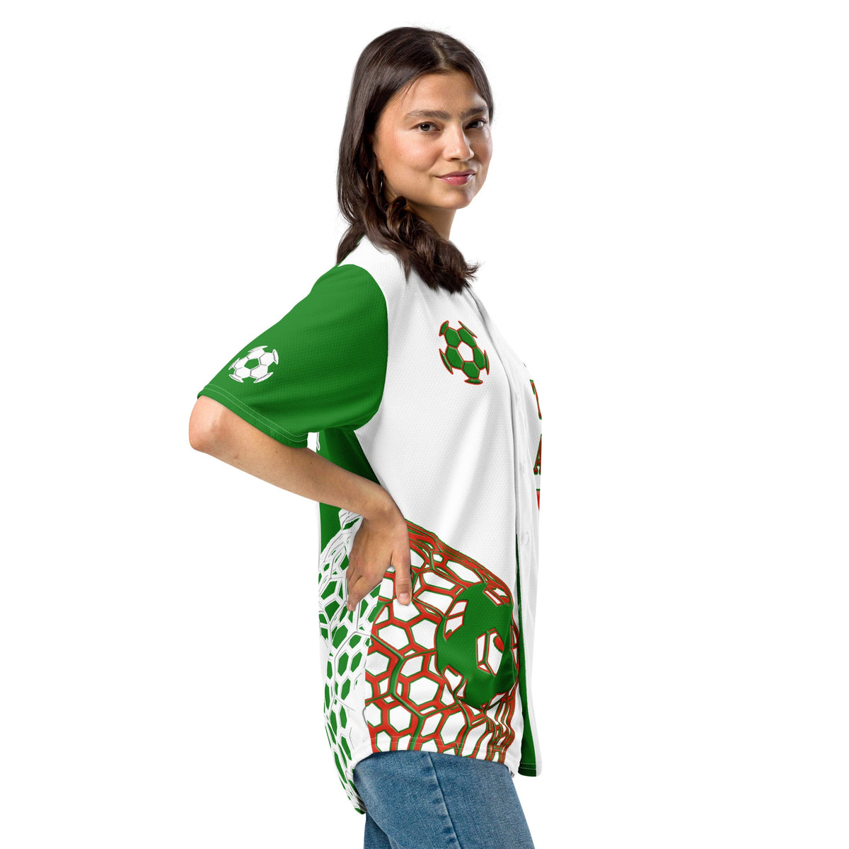 Italy Football Themed Button-Down Sport Jersey - Conscious Apparel Store