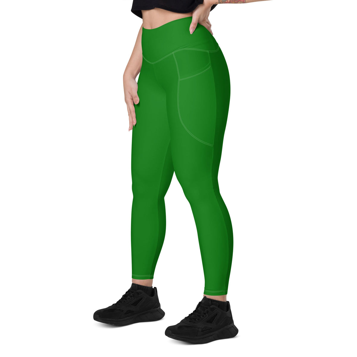 Italy Green Leggings with pockets - Conscious Apparel Store