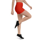Italy Red Leggings Shorts - Conscious Apparel Store