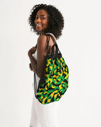 Jamaica Flag Camo Canvas Drawstring Bag - Conscious Apparel Store