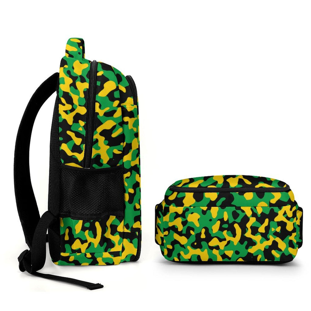 Jamaica Flag Camo Casual Backpack - Conscious Apparel Store