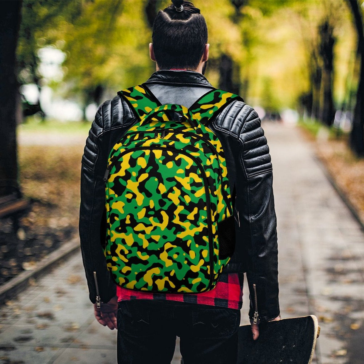 Jamaica Flag Camo Casual Backpack - Conscious Apparel Store