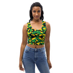 Jamaica Flag Camo Crop Top - Conscious Apparel Store