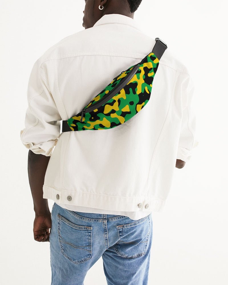Jamaica Flag Camo Crossbody Sling Bag - Conscious Apparel Store