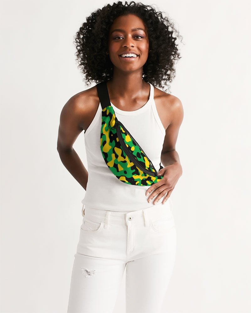 Jamaica Flag Camo Crossbody Sling Bag - Conscious Apparel Store