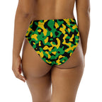 Jamaica Flag Camo high-waisted bikini bottom - Conscious Apparel Store