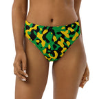 Jamaica Flag Camo high-waisted bikini bottom - Conscious Apparel Store