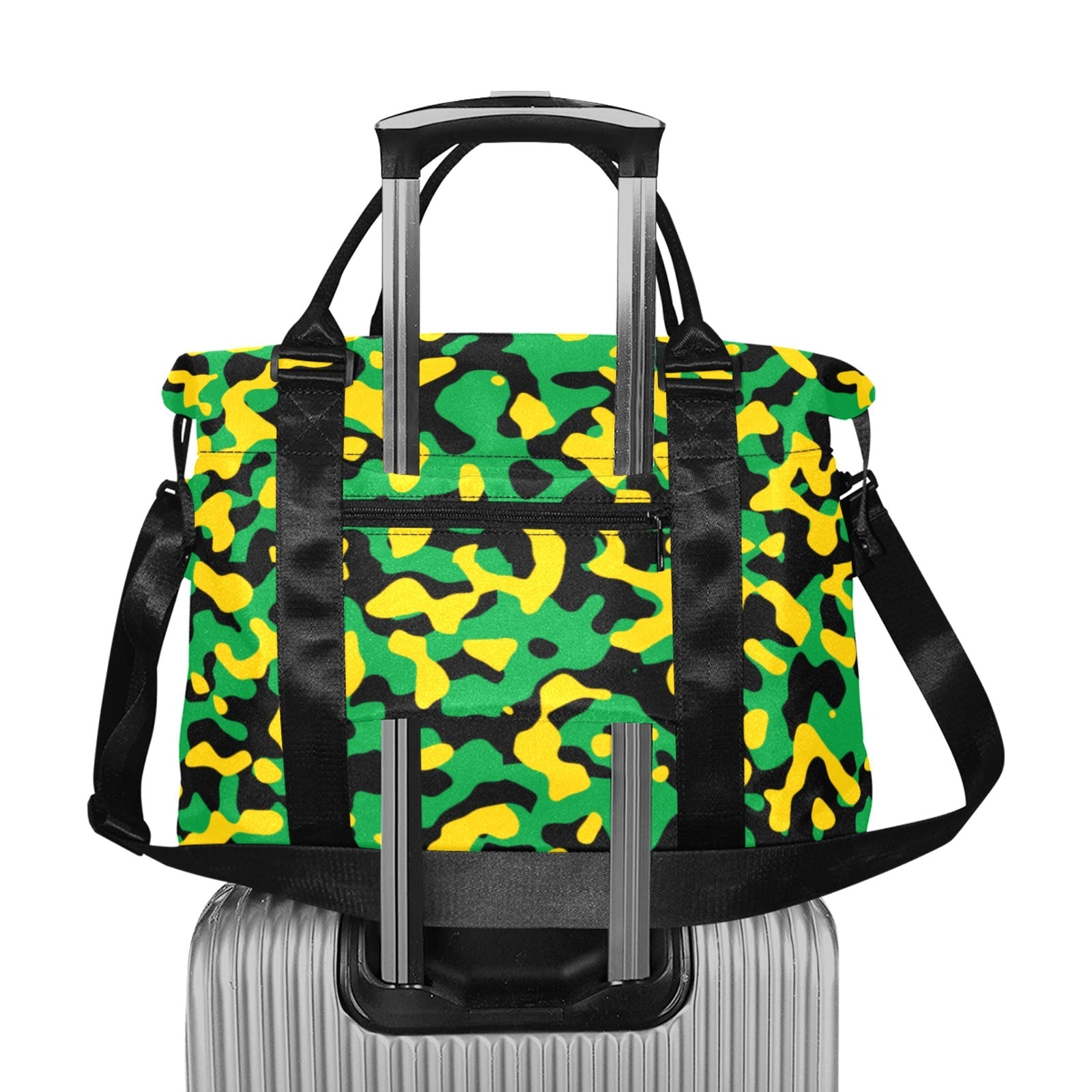 Jamaica Flag Camo Large Capacity Duffle Bag - Conscious Apparel Store