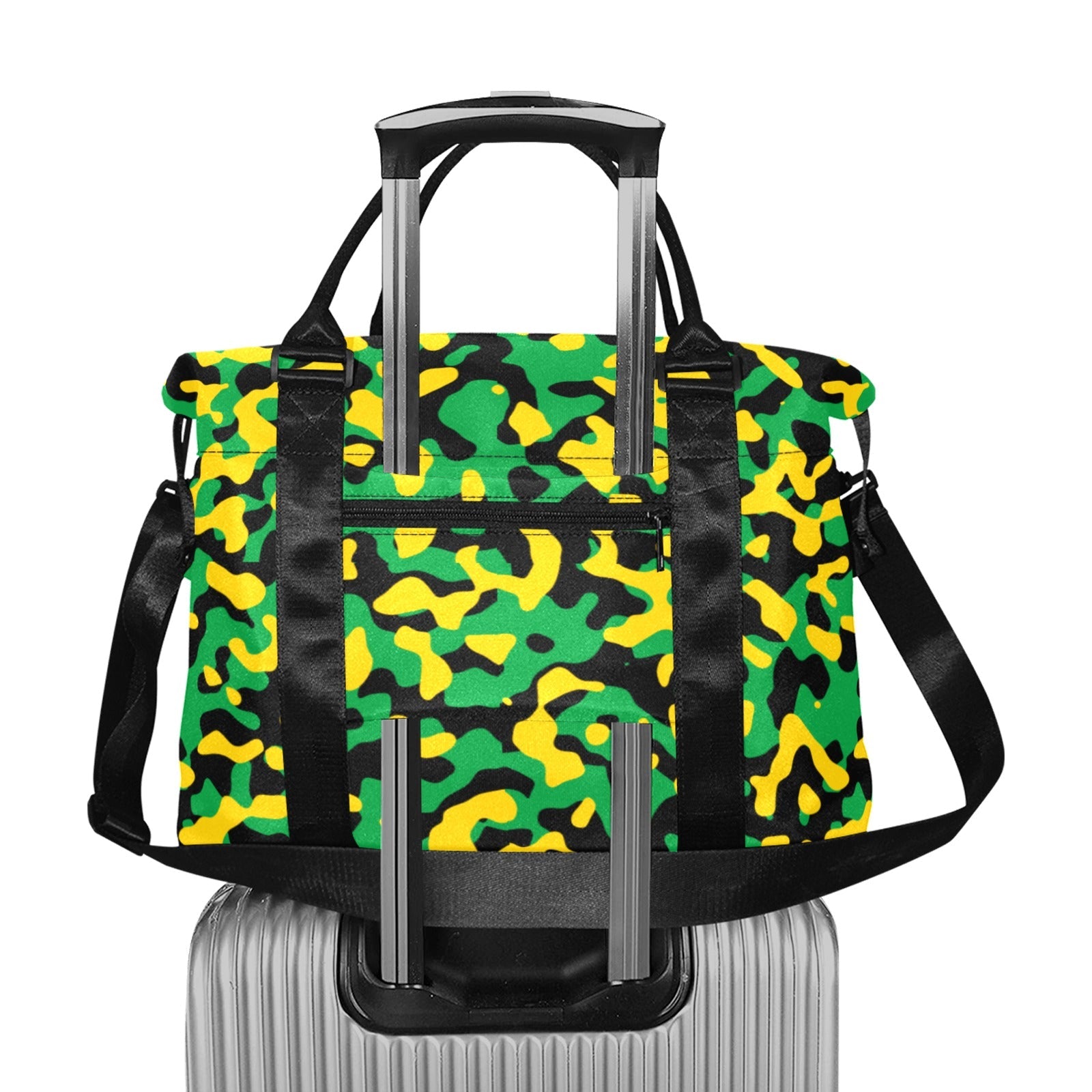 Jamaica Flag Camo Large Capacity Duffle Bag - Conscious Apparel Store