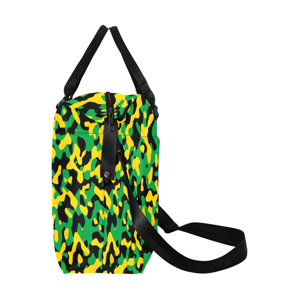 Jamaica Flag Camo Large Capacity Duffle Bag - Conscious Apparel Store