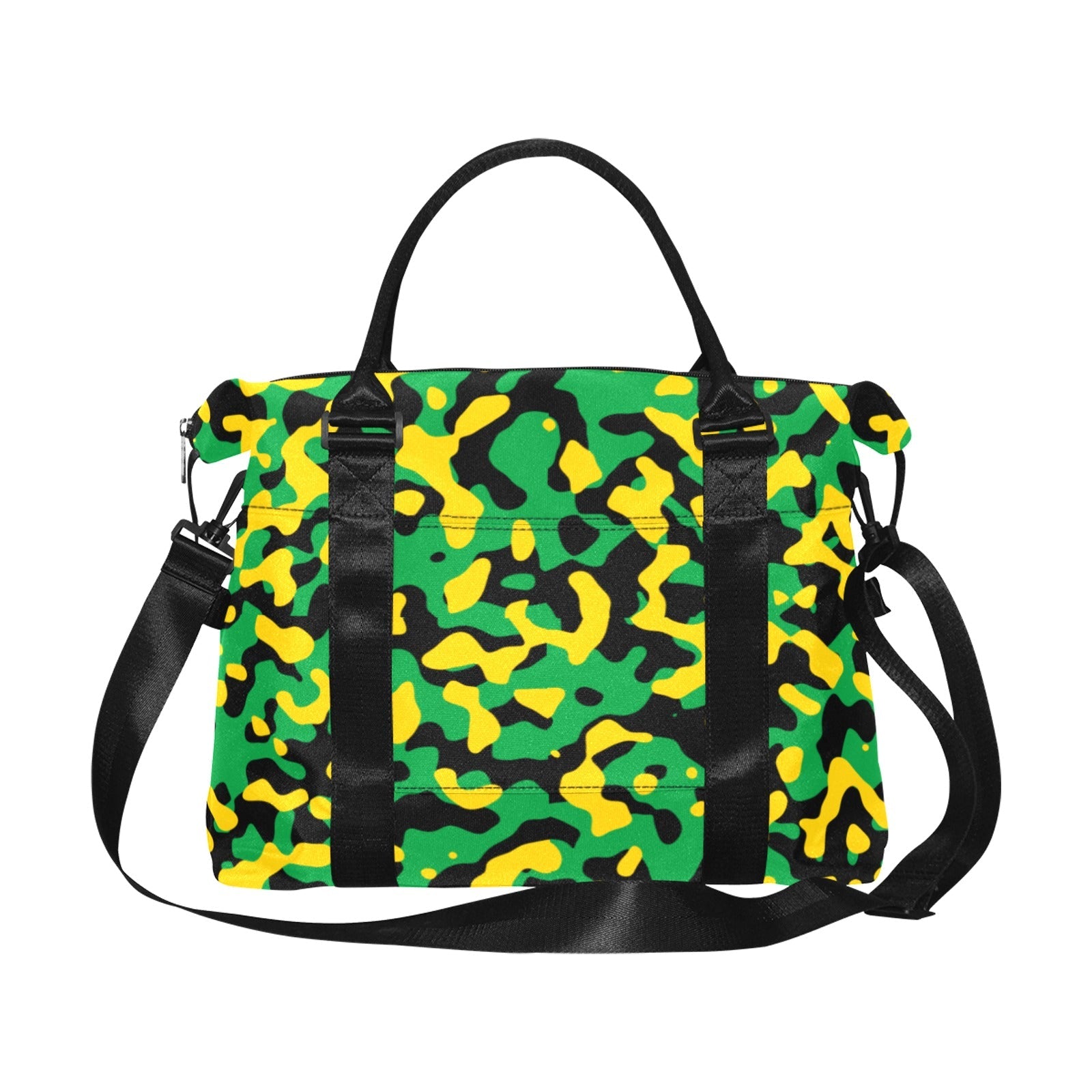 Jamaica Flag Camo Large Capacity Duffle Bag - Conscious Apparel Store