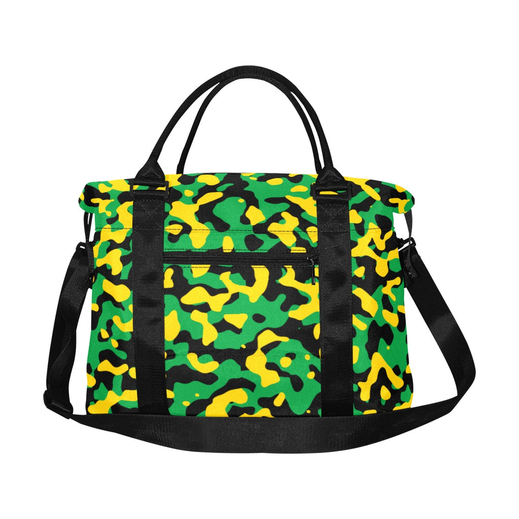Jamaica Flag Camo Large Capacity Duffle Bag - Conscious Apparel Store
