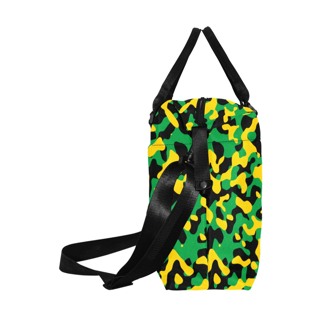 Jamaica Flag Camo Large Capacity Duffle Bag - Conscious Apparel Store