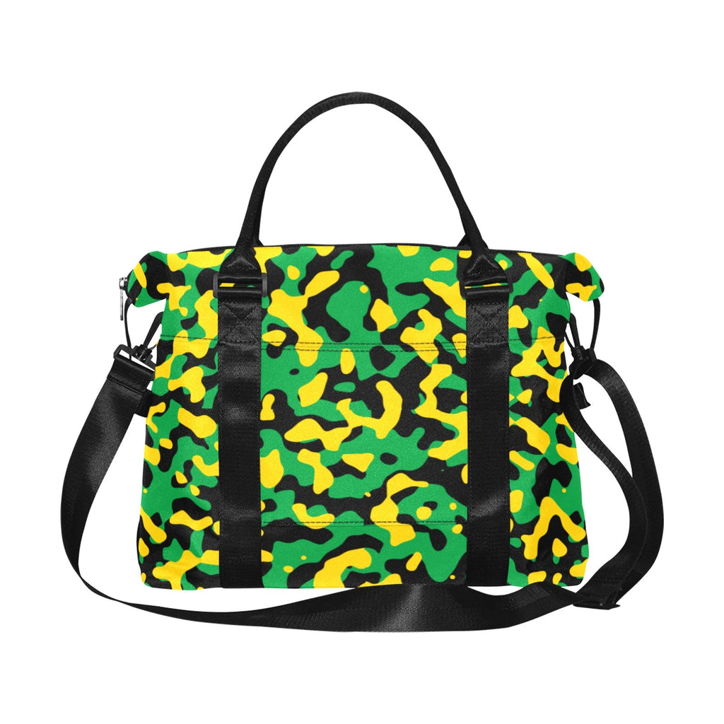 Jamaica Flag Camo Large Capacity Duffle Bag - Conscious Apparel Store