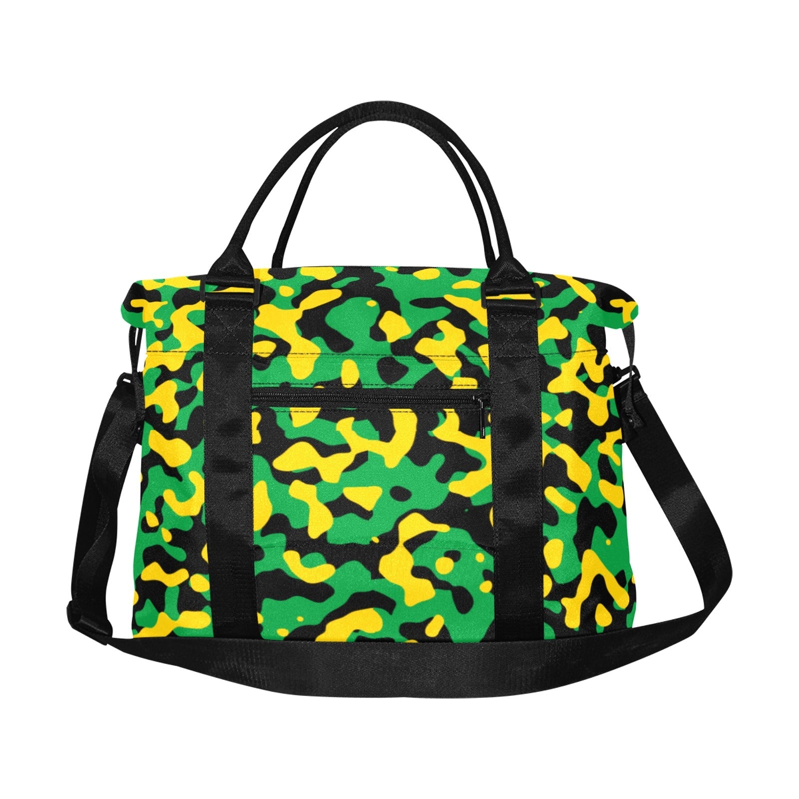 Jamaica Flag Camo Large Capacity Duffle Bag - Conscious Apparel Store