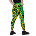 Jamaica Flag Camo Leggings with pockets - Conscious Apparel Store