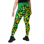 Jamaica Flag Camo Leggings with pockets - Conscious Apparel Store