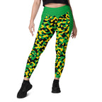 Jamaica Flag Camo Leggings with pockets - Conscious Apparel Store