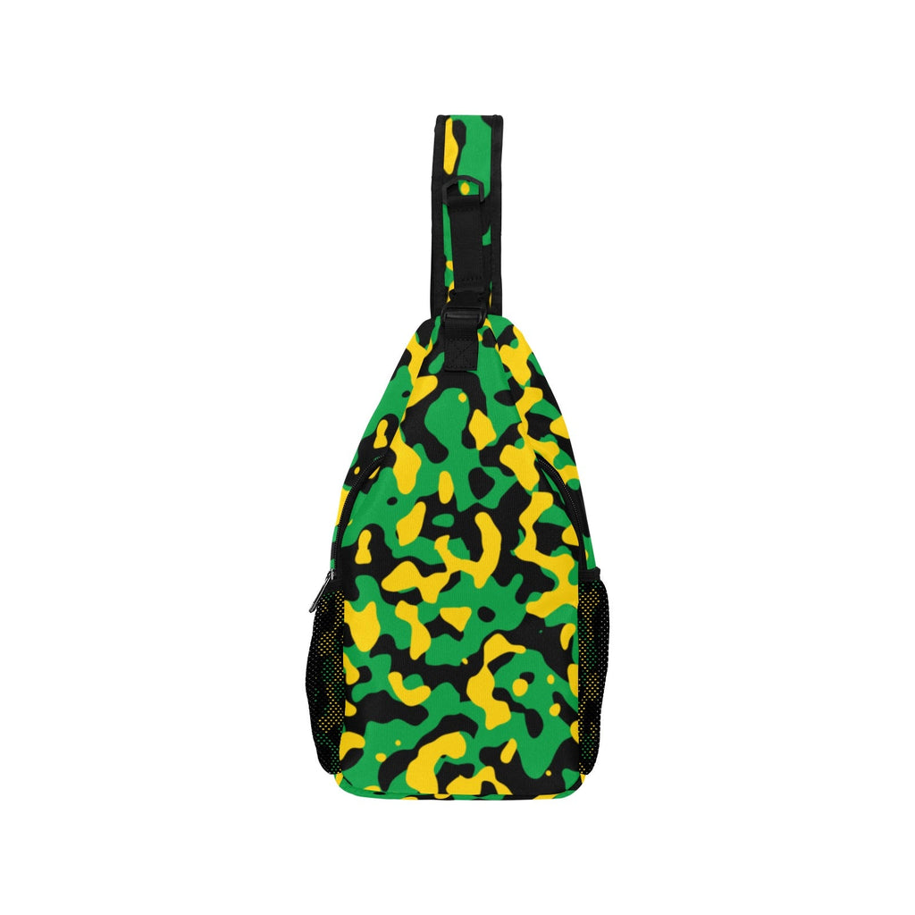 Jamaica Flag Camo Men's Casual Chest Bag - Conscious Apparel Store