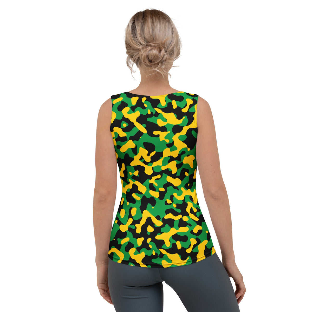 Jamaica Flag Camo Women's Tank Top - Conscious Apparel Store