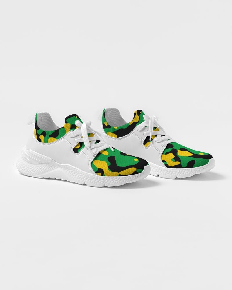 Jamaica Flag Camo Women's Two - Tone Sneaker - Conscious Apparel Store