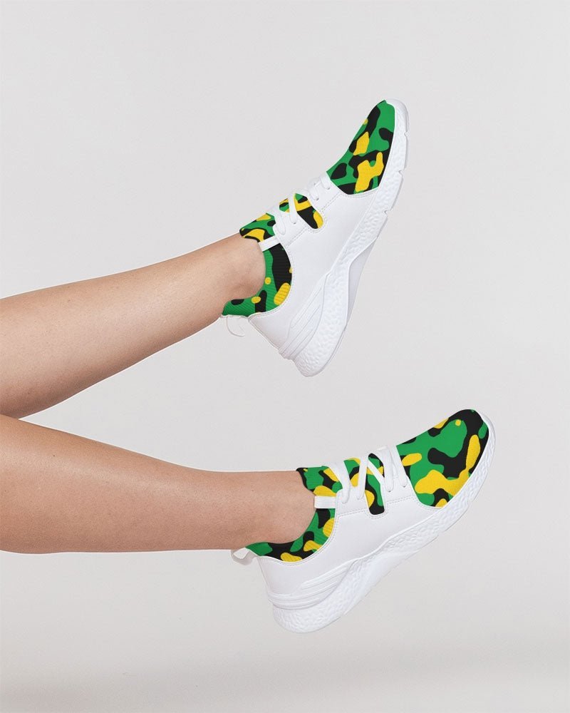 Jamaica Flag Camo Women's Two-Tone Sneaker - Conscious Apparel Store