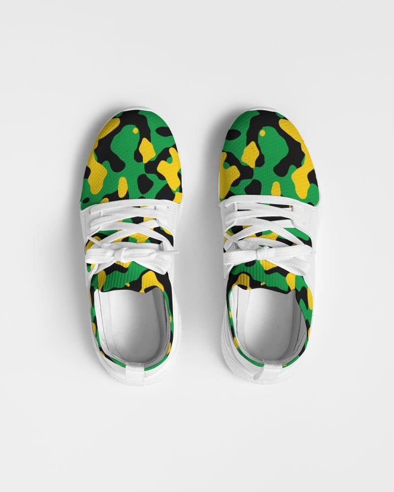 Jamaica Flag Camo Women's Two-Tone Sneaker - Conscious Apparel Store