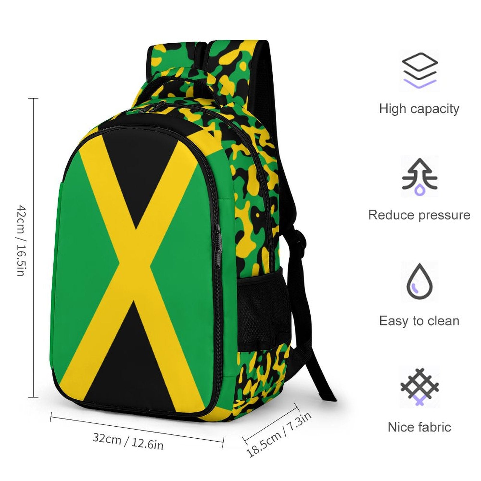 Jamaica Flag Casual Backpack - Conscious Apparel Store
