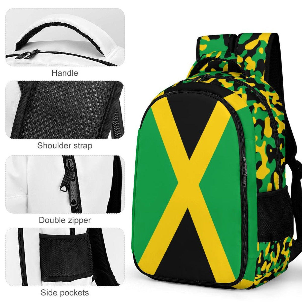 Jamaica Flag Casual Backpack - Conscious Apparel Store