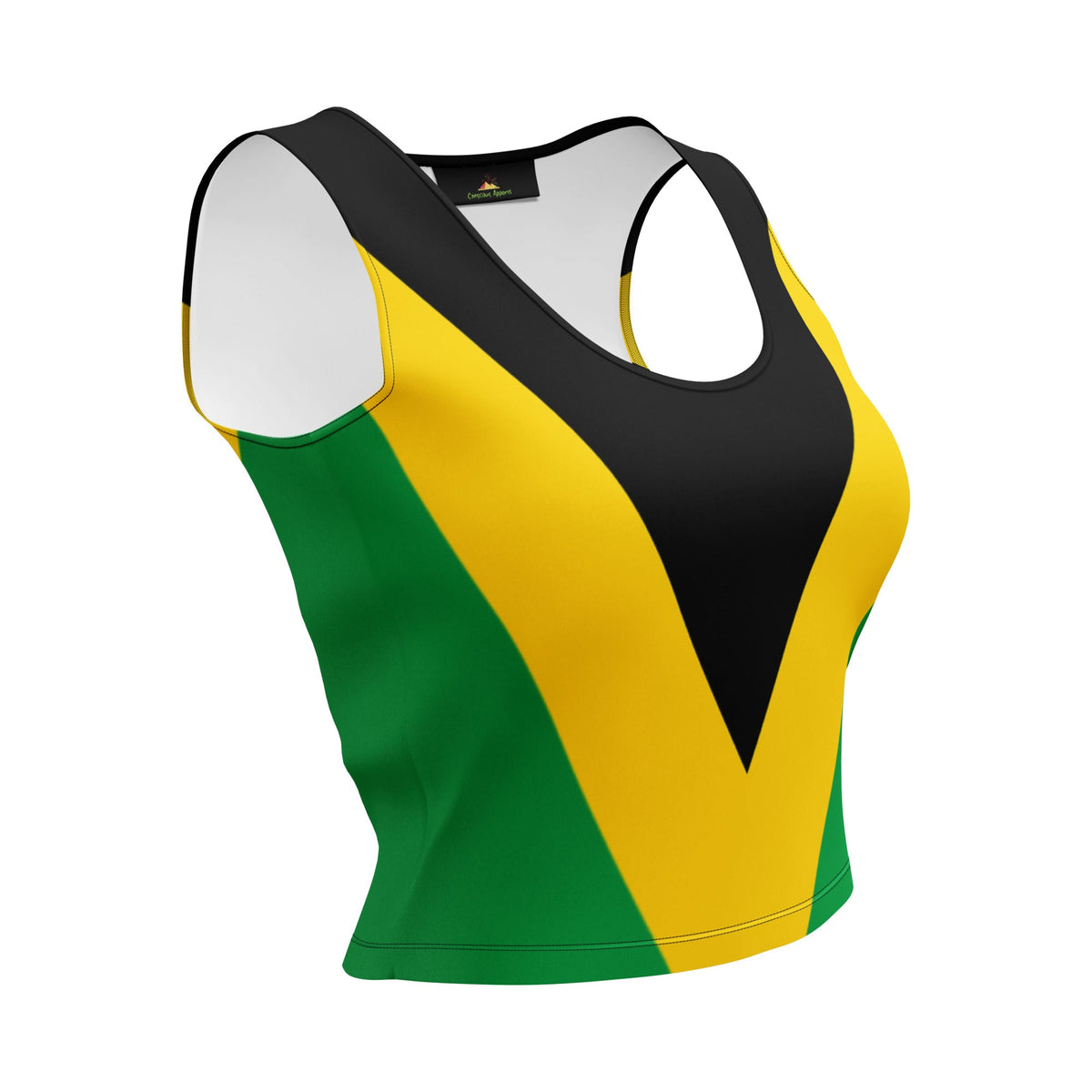 Jamaica Flag Crop Top - Conscious Apparel Store