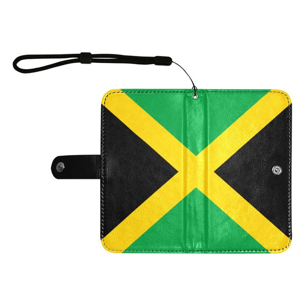 Jamaica Flag Flip Leather Purse for Mobile Phone/Large - Conscious Apparel Store