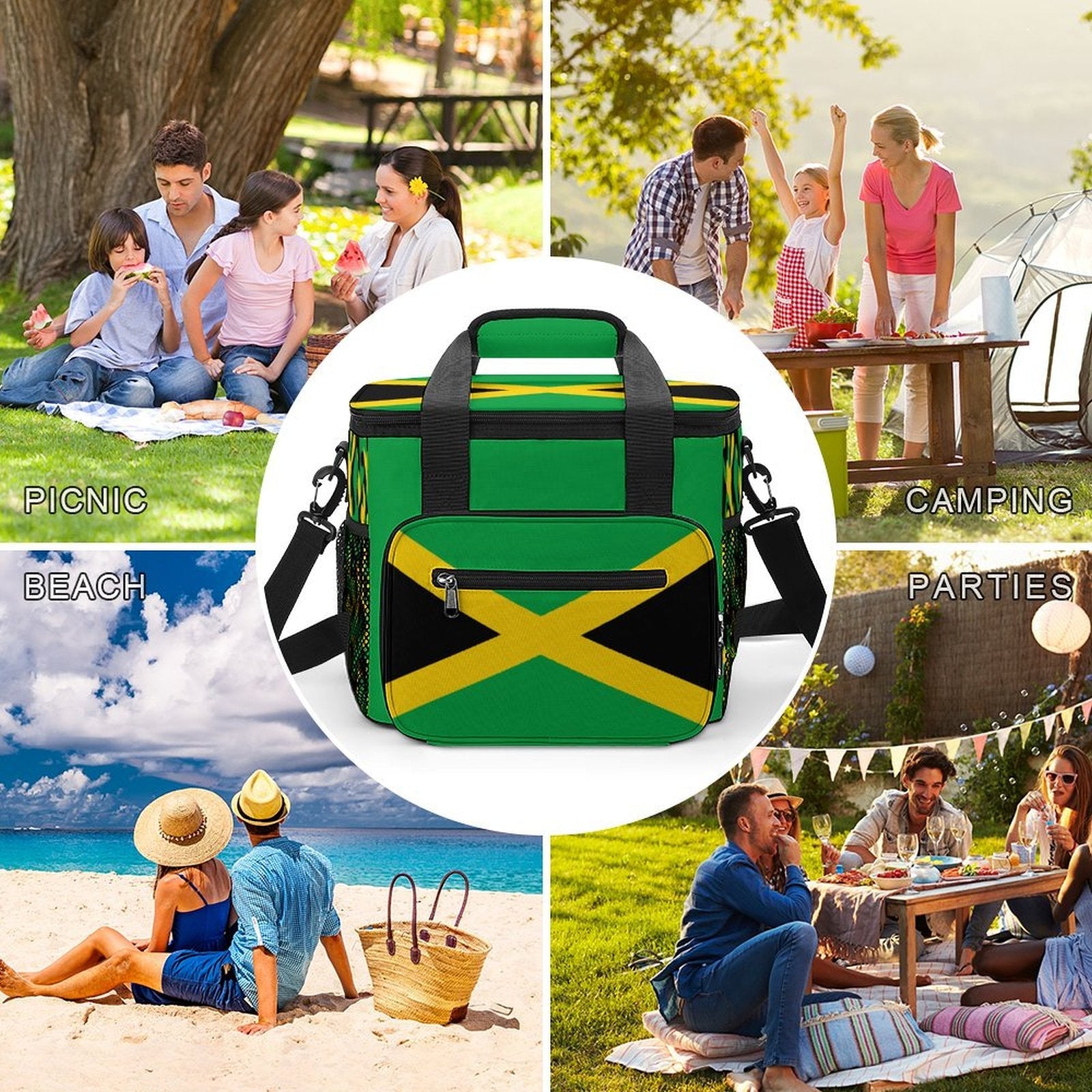 Jamaica Flag Insulated Cooler Bag - Conscious Apparel Store
