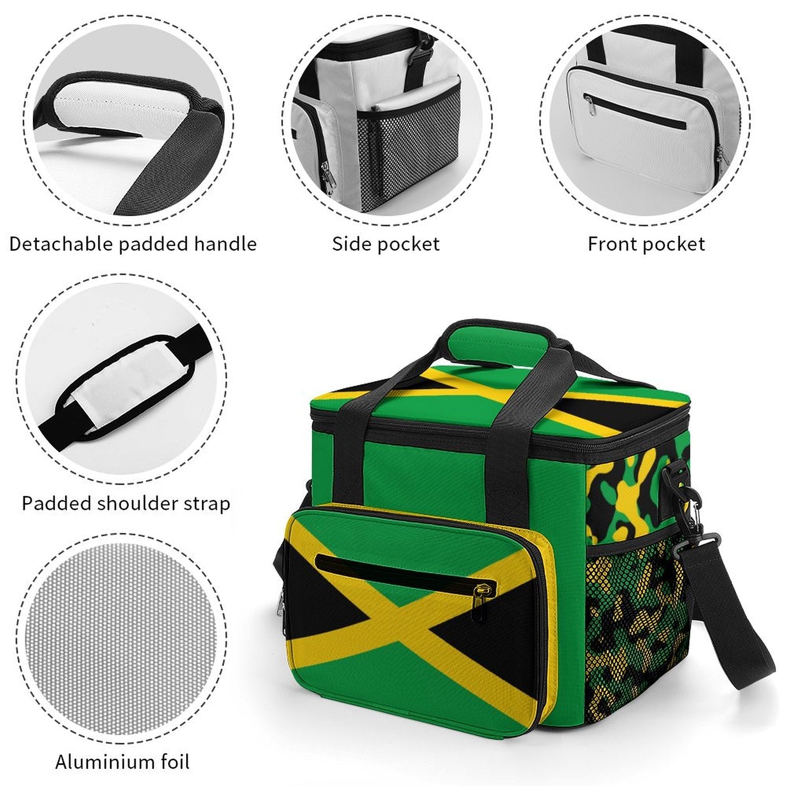 Jamaica Flag Insulated Cooler Bag - Conscious Apparel Store