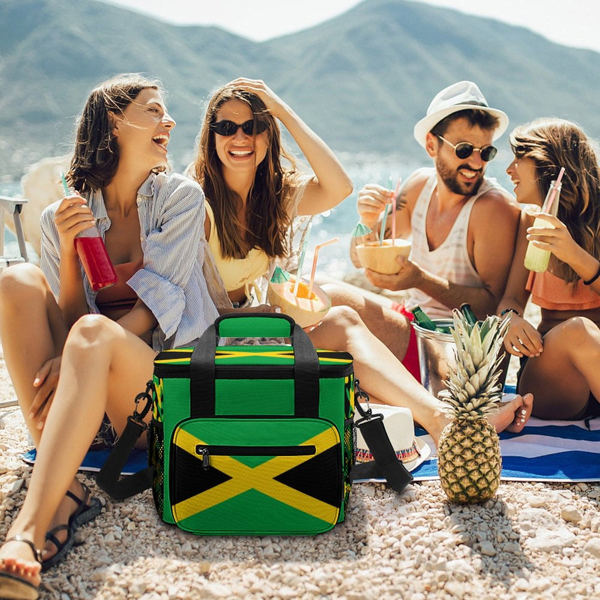 Jamaica Flag Insulated Cooler Bag - Conscious Apparel Store